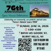 Burnt Hills Veterinary Hospital Open House and Adoption Clinic June 14